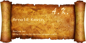 Arnold Kevin névjegykártya
